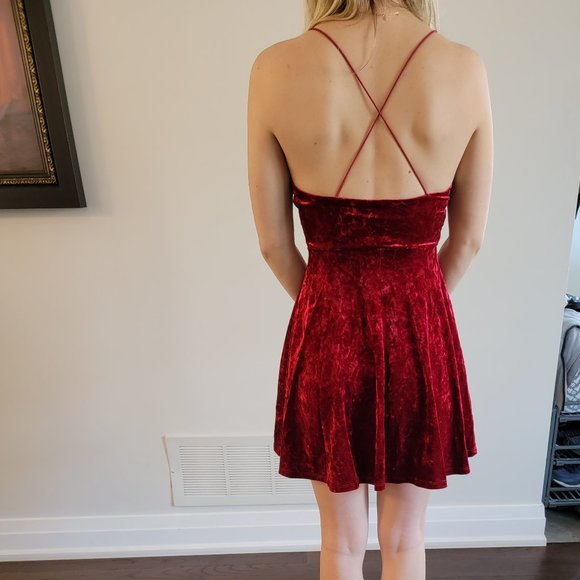 Velvet Skater-Style Dress - Picture 2 of 3
